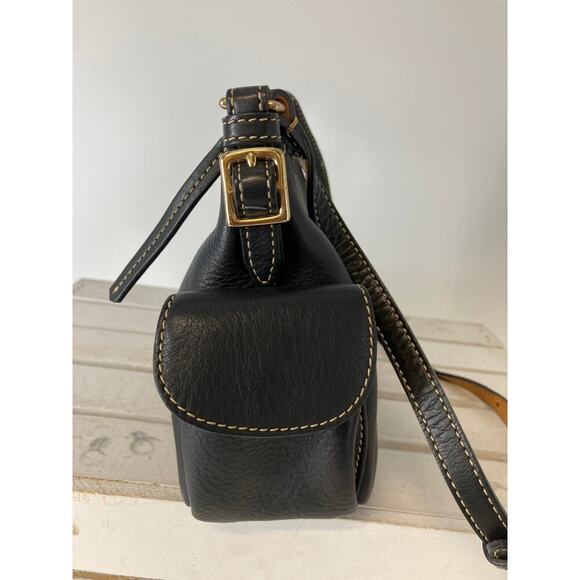 DOONEY & BOURKE SMALL BLACK PEBBLED LEATHER SHOULDER BAG - Picture 3 of 16